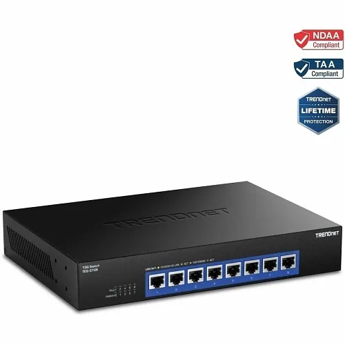 TRENDnet TEG-S708 8-Port 10G Switch RJ-45, Rack Mountable