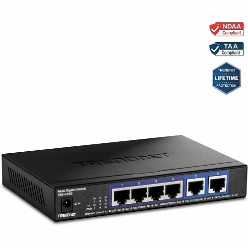 TRENDnet TEG-S762 6-Port 10G Switch, Black