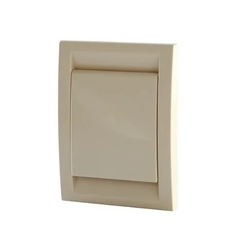 Trovac TF040103 Classic Deco Vac Wall Inlet, Almond