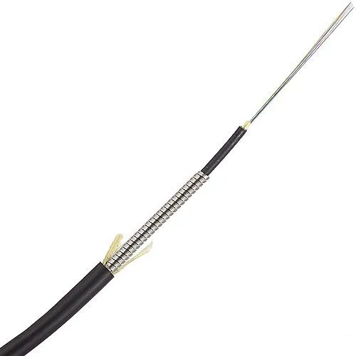 TiniFiber TF12-OS2-PLO 12-Fiber Plenum Indoor / Outdoor Armored Fiber Optic Cable, OS2, 250um