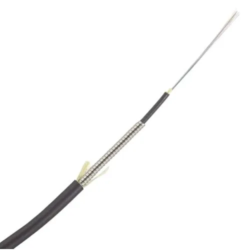 TiniFiber TF12-OS2-PU-LCLC-2500-PE Fiber Optic Cable, 12-Fiber, Armored, Singlemode, 2500'