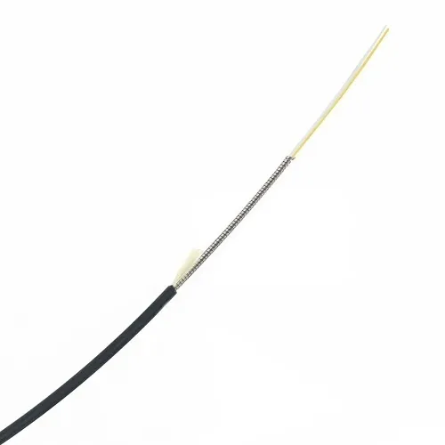 TiniFiber TF4-OM4-PLO 4 Strand OM4 900Âµm Plenum Indoor/Outdoor Armored Fiber Optic Cable, Black