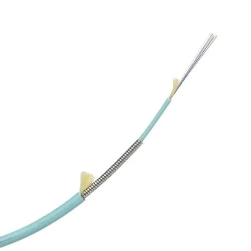 TiniFiber TF6-OM3-LIO Fiber Optic Cable, 6-Fiber, Micro-Armored, LSZH I/O Tight Buffered, OM3