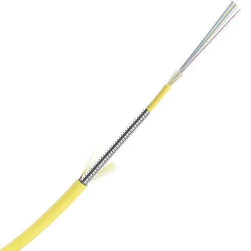 TiniFiber TF6-OS2-PL Indoor 6-Fiber OS2 900µm Plenum Indoor Armored Fiber Optic Cable