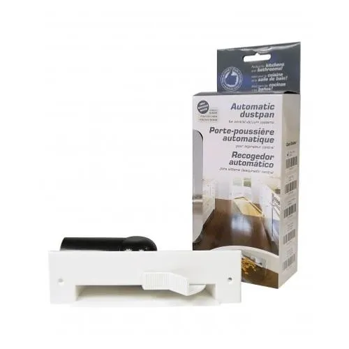 Trovac TFVACPC01A Automatic Dust Pan for Central Vacuum, White