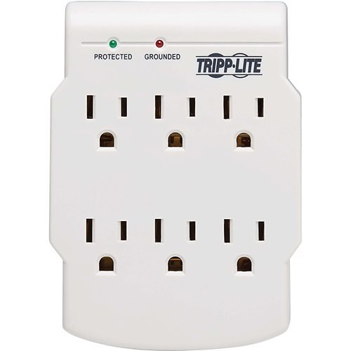 Tripp Lite SK6-0 Low-Profile Surge Protector with Diagnostic LED, 540 Joules, 6-Outlet