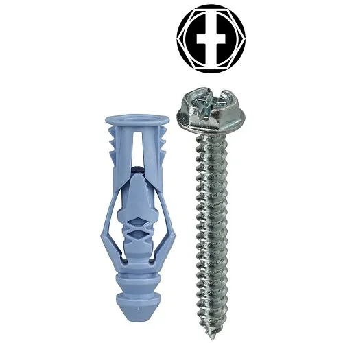 Dottie TG10KHX Anchor, #10 Blue TrIPle-Grip Anchor Kit with Hex Head Combo