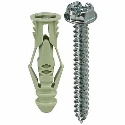Dottie TG12KHX Anchor, #12 Green TrIPle-Grip Anchor Kit with Hex Head Combo