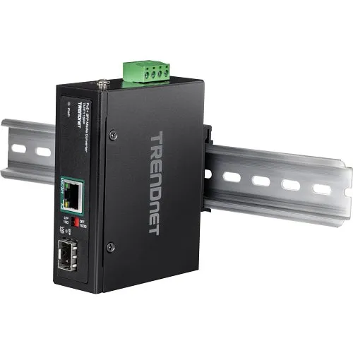 TRENDnet TI-PF11SFP Industrial SFP to Gigabit PoE+ Media Converter