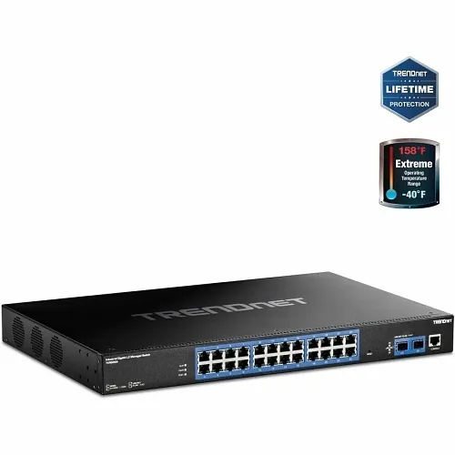 TRENDnet TI-RG262I 26-Port Industrial Gigabit Managed Rackmount Switch