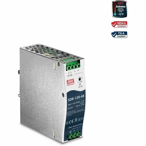 TRENDnet TI-S12048 120W Single Output Industrial DIN-Rail Power Supply
