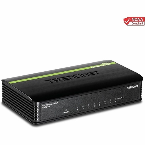 TRENDnet TE100-S8 8-Port 10/100 Mbps GREENnet Switch
