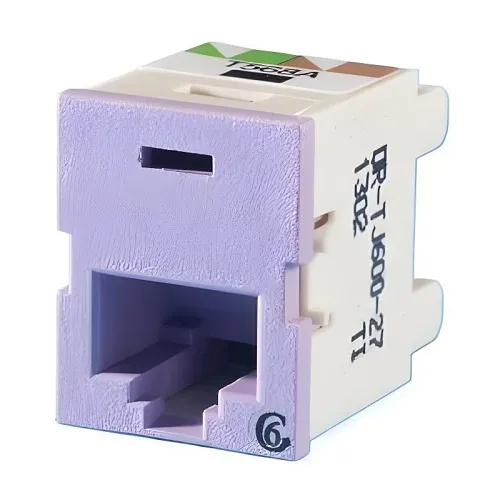 Ortronics TJ600-27 Clarity 6 Trackjack, T568A/B, 180 Degree, Purple