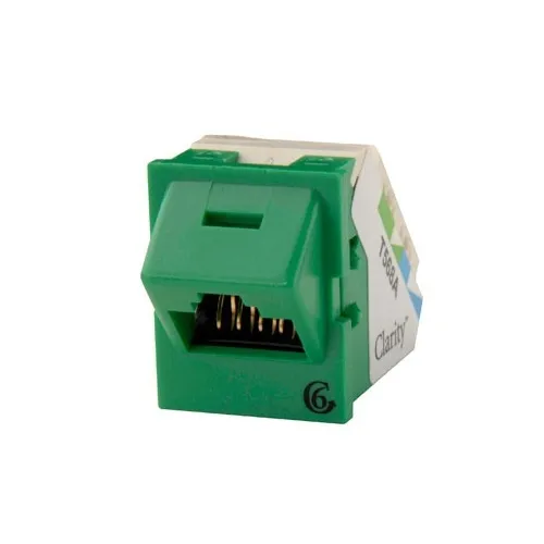 Ortronics TJ645-45 CAT6 Keystone Jack CLRTY 45°, Green