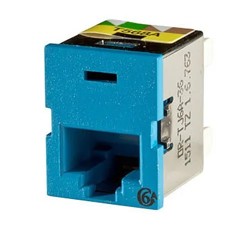 Ortronics TJ6A-36 Ortronics TracJack (TJ) 6A-36 Clarity CAT6a TracJack, T568A/B, pos, Blue 180 degree