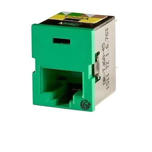 Ortronics TJ6A-45 Clarity CAT6a TracJack, T568A/B, 8 Pos, 180°, Green