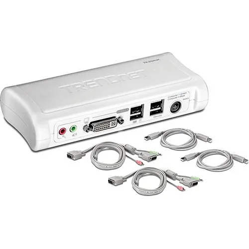 TRENDnet TK-204UK 2-Port DVI USB KVM Switch with Audio Kit