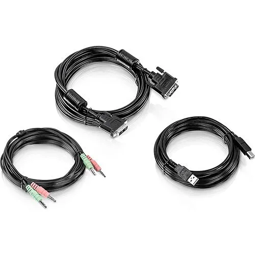TRENDnet TK-CD15 15FT DVI-I USB and Audio KVM Cable Kit