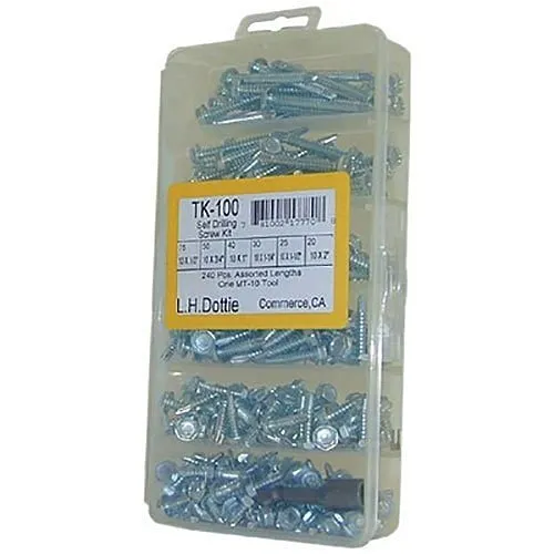 Dottie TK810PH #8-#10 Assorted Phillips Pan Head Self-Drilling Screw Kit