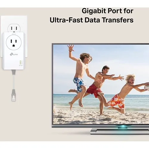 TP-Link TL-PA7017P KIT AV1000 Gigabit Passthrough Powerline Starter Kit