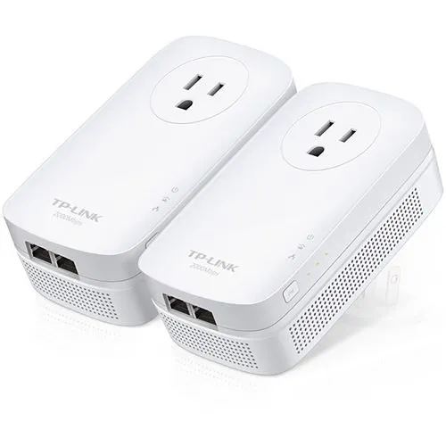 TP-Link TL-PA9020P KIT AV2000 2-Port Gigabit Passthrough Powerline Starter Kit
