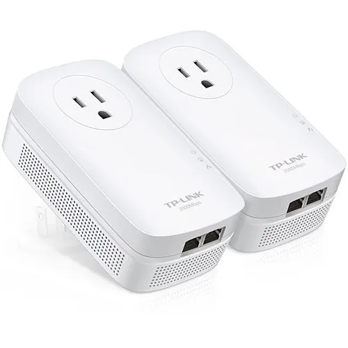 TP-Link TL-PA9020P KIT AV2000 2-Port Gigabit Passthrough Powerline Starter Kit