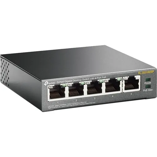 TP-Link TL-SG1005P 5-Port Gigabit Desktop Switch with 4-Port PoE