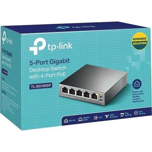TP-Link TL-SG1005P 5-Port Gigabit Desktop Switch with 4-Port PoE
