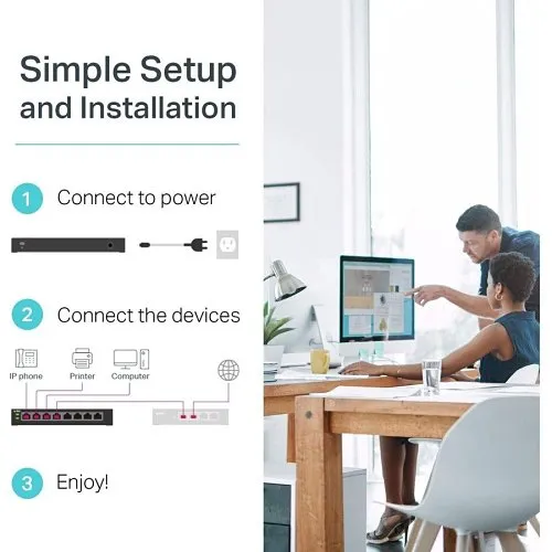 TP-Link TL-SG1008MP 8-Port Gigabit Desktop/Rackmount Switch with 8-Port PoE+