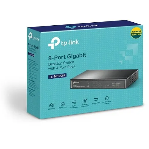 TP-Link TL-SG1008P 8-Port Gigabit Desktop PoE Switch With 4 PoE Ports