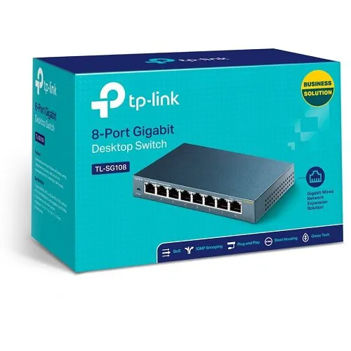 TP-Link TL-SG108 8-Port 10/100/1000Mbps Desktop Switch