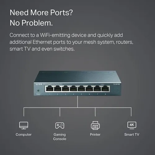 TP-Link TL-SG108 8-Port 10/100/1000Mbps Desktop Switch