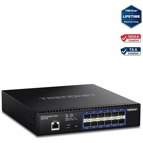 TRENDnet TL2-F7120 12-Port 10G Layer 2 Managed SFP+ Switch