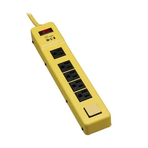 Eaton Tripp Lite TLM626NS 6-Outlet Surge Protector, 6' Cord, 720 Joules, Sliding Safety Covers, Gray