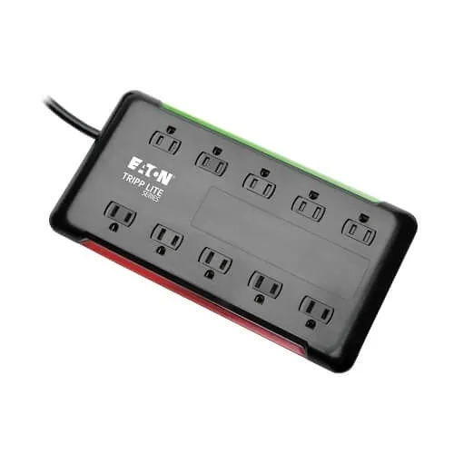 Tripp Lite TLP1006B Protect It! 10-Outlet Surge Protector, 6' Cord, 2880 Joules, Black Housing