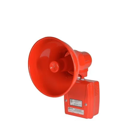 SigCom TM-24R Tone Signaling Amplified Speaker for use in hazardous areas, 24V DC, Red