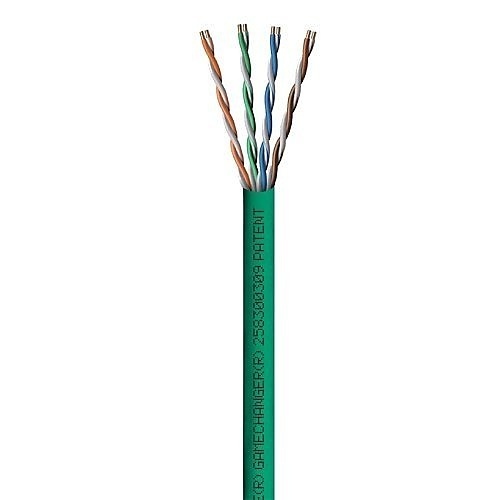 Paige 258300309 GameChanger 22/4pr Solid, Unshielded Twisted Pair, Plenum, Green Jacket, 1000' Box