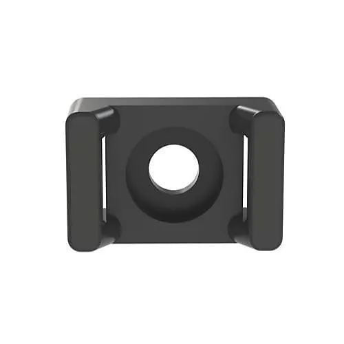 Panduit TM2S8-C0 Cable Tie Mount, UV PA 6.6, 0.63x0.43", #8 Screw, 100-Pack, Black