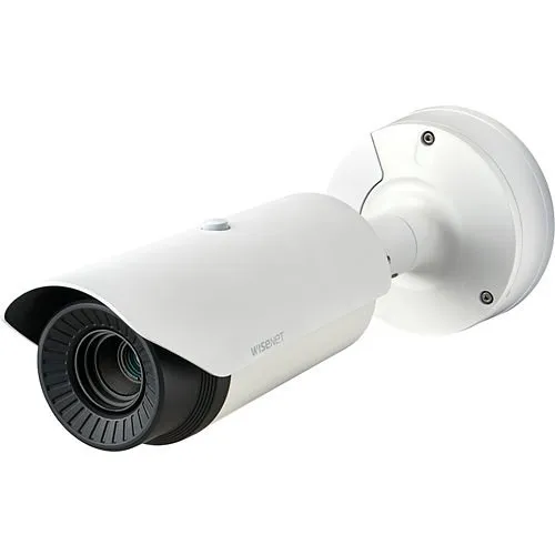 Hanwha TNO-4030TR Series VGA Outdoor Radiometric Thermal Bullet Camera, 13mm Fixed Lens, White