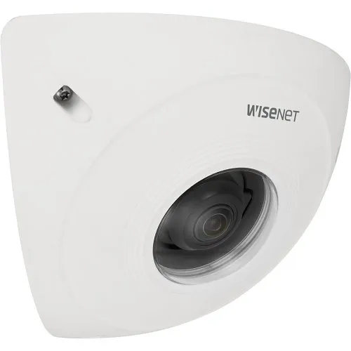 Hanwha TNV-8011C T Series 5MP Anti-Ligature Corner-Mount Camera, 2.3mm Fixed Lens, White