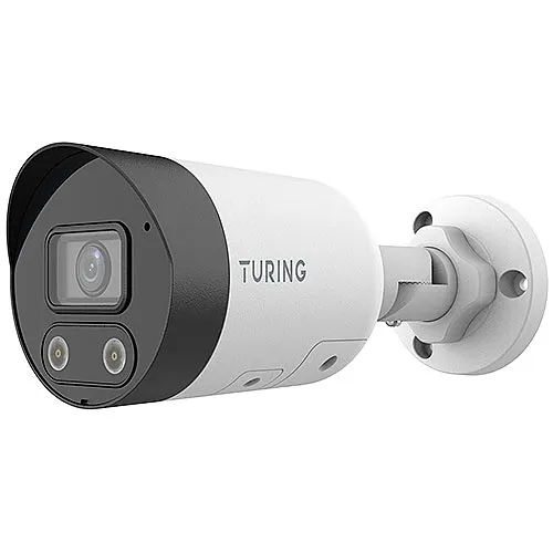 Turing Video TP-MBAD4M28 SMART Series 4MP Dual-Light Deterrence Bullet IP Camera, 2.8mm Fixed Lens, White
