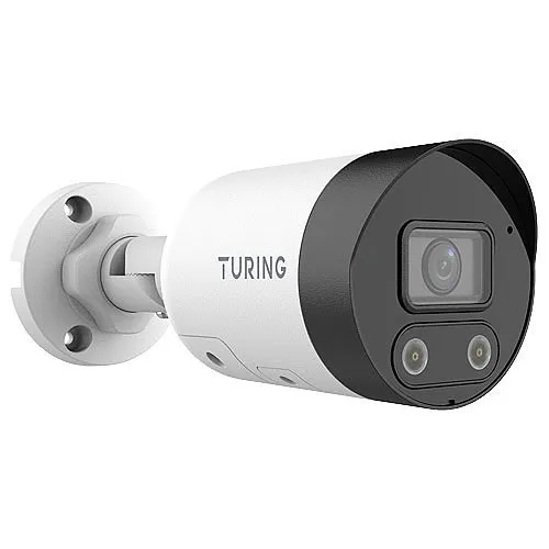 Turing Video TP-MBAD8M28 SMART Series 8MP Active Deterrence Bullet IP Camera, 2.8mm Lens, White