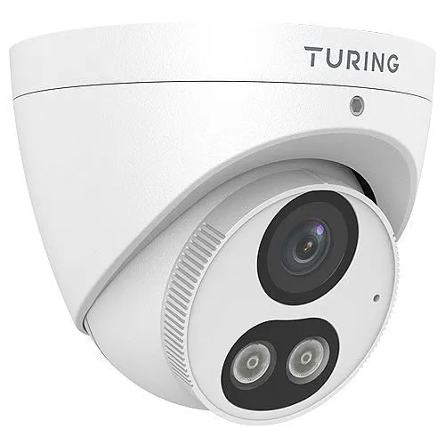 Turing Video TP-MED5M28C SMART Series VibrantView 5MP Full Color Turret IP Camera, 2.8mm Lens