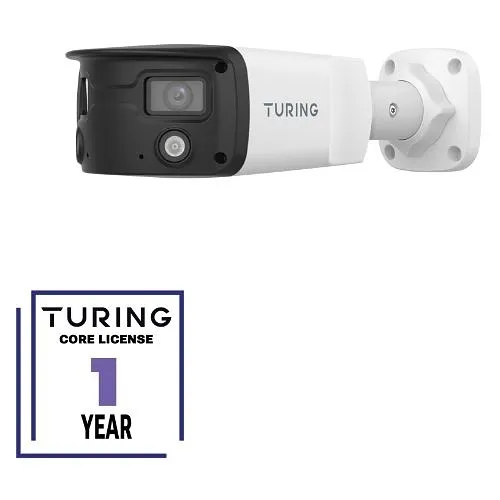 Turing Video TP-X2B8MPR-1Y SMART Series 8MP Panoramic Dual Sensor Camera with Stitched Into a Single Image and 1-Year TV-CORE License