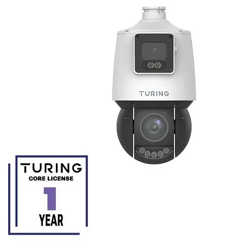 Turing Video TP-X2PC4A4V25C-1Y SMART Series 4MP Dual-Lens PTZ Speed Dome IP Camera with (2) TV-CORE1Y Cloud VMS Licenses