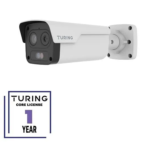Turing Video TP-X2TB4A67-1Y SMART Series 4MP Bi-Spectrum Thermal Bullet IP Camera with (2) TV-CORE1Y Cloud VMS Licenses