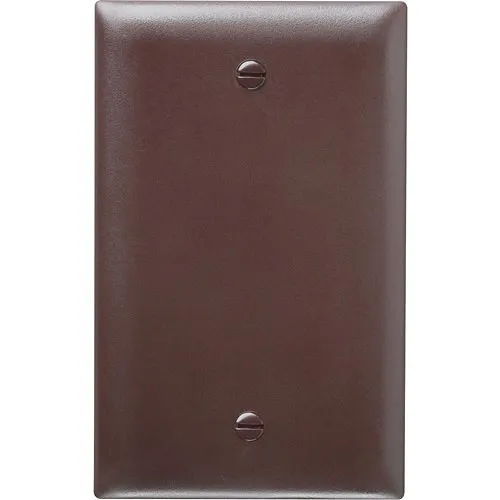 Pass & Seymour TP13 Trademaster 1-Gang Blank Wall Plate, Brown
