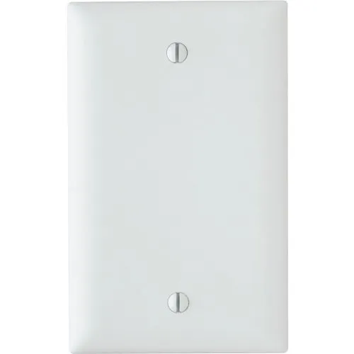 Pass & Seymour TP13W Trademaster 1-Gang Blank Wall Plate, White
