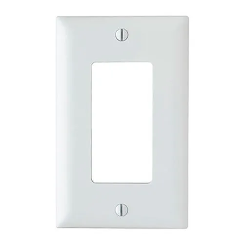 Pass & Seymour TP26W 1-Gang Thermoplastic Decorator Wall Plate, White