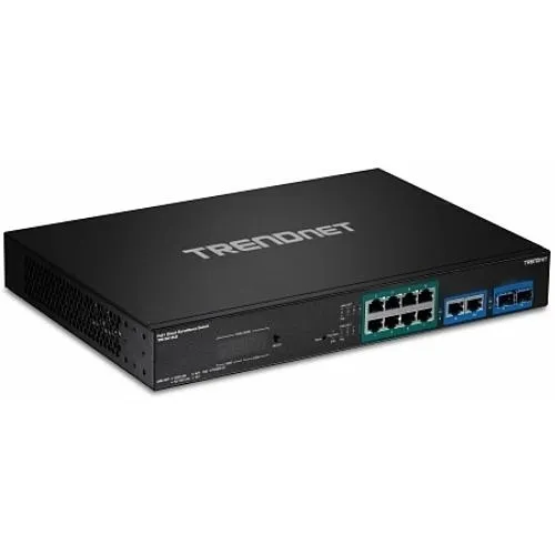 TRENDnet TPE-3012LS 12-Port Gigabit PoE+ Smart Surveillance Switch, 24Gbps